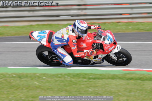 2009-05-09 Monza 0522 Supersport - Free Practice - Patrik Vostàrek - Honda CBR600RR